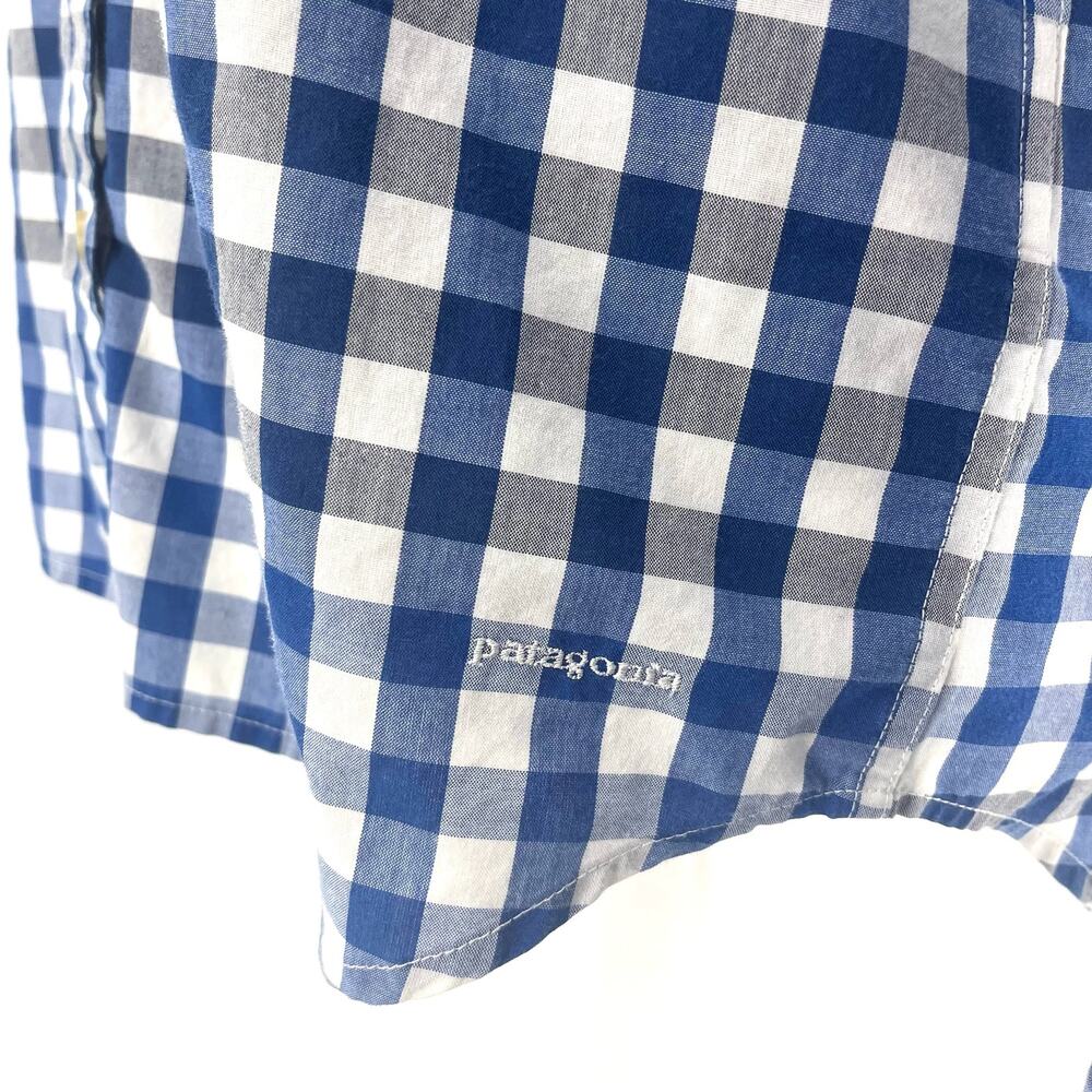 Patagonia Common Threads Button Down Blue Check C… - image 5
